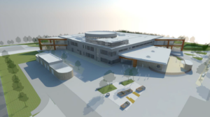 3D mock-up of the First Joint Faith Campus, Glasgow project