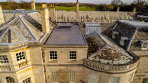 Photo of the completed Milton Hall, Cambridgeshire IKO Armourplan PSG roofing system