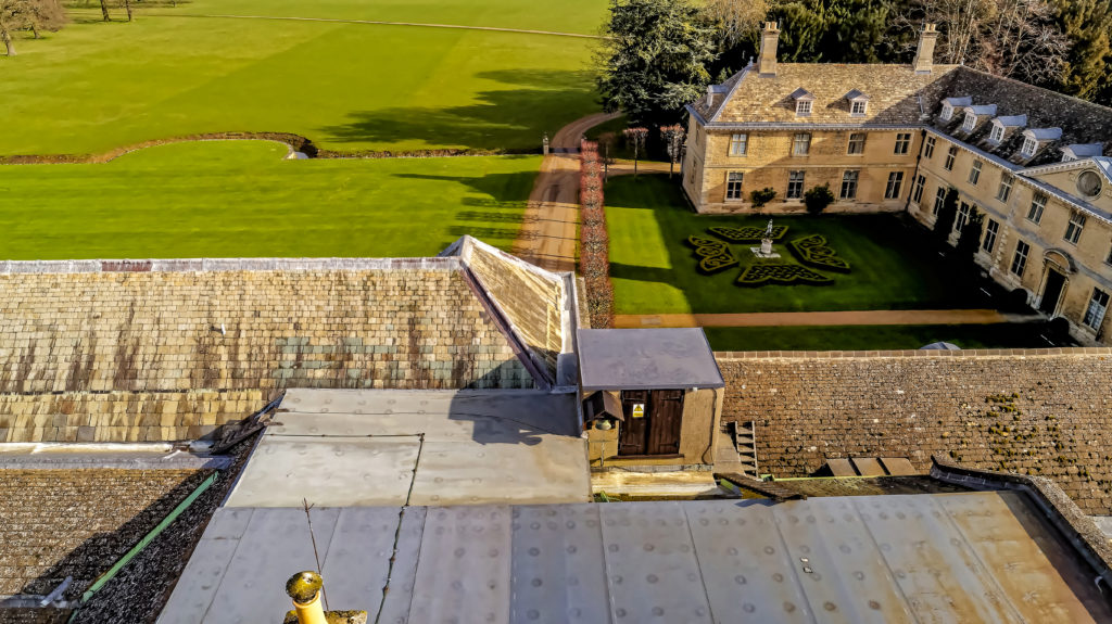 Photo of the completed Milton Hall, Cambridgeshire IKO Armourplan PSG roofing system
