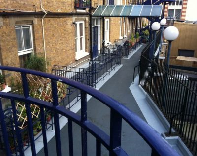 Photo of the Roseberry Square East, London IKO Polimar FCS walkway system