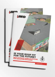 Mock-up of the IKO Academies Education Sector Brochure front cover