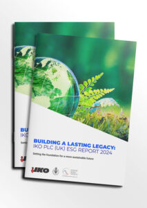 Mock-up of the IKO ESG Report front cover