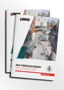 Mock-up of the IKO Permascreed Brochure front cover