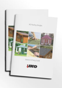 Mock-up of the IKO Roof Shingles Installation Guide front cover