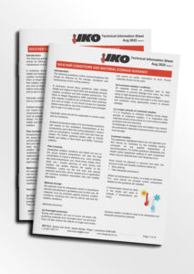 Mock-up of the IKO Technical Guidance – Extreme Weather Temperatures front cover