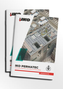 Mock-up of the IKO Permatec Installation Guide front cover