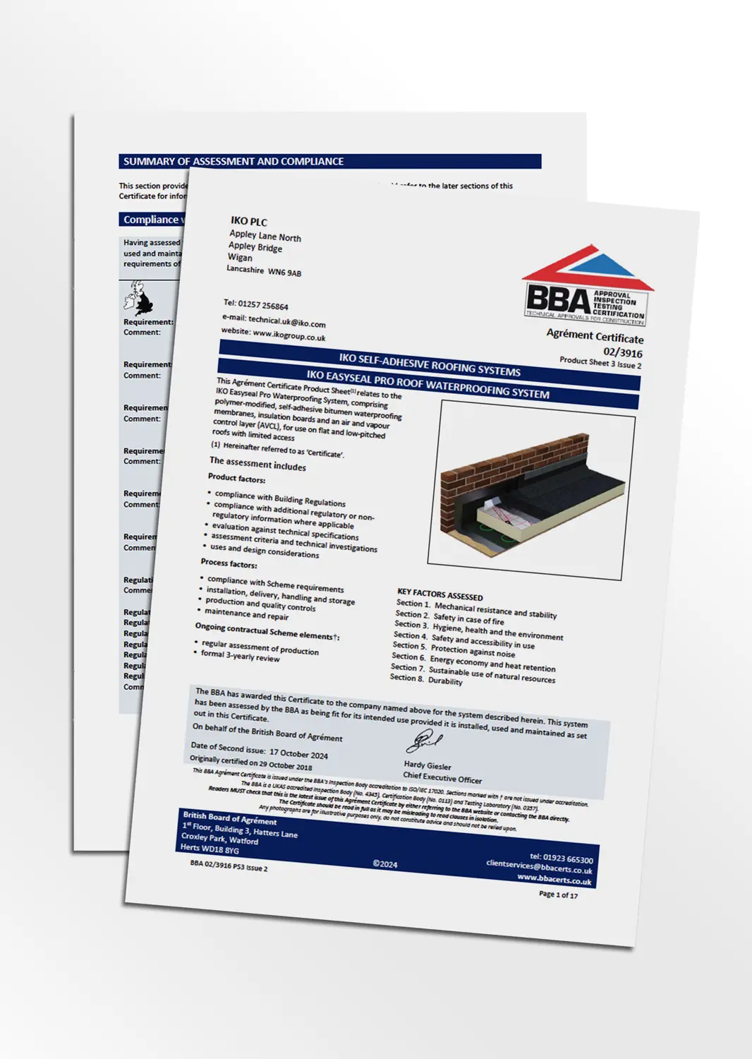 BBA Certificate - IKO Easyseal Pro System | IKO Group UK