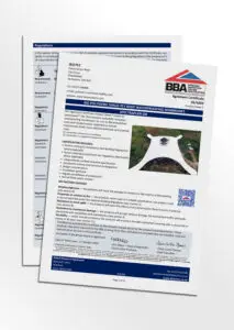 Mock-up of the IKO Spectraplan SM BBA Certificate