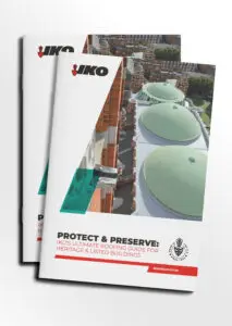 Mock-up of the IKO Heritage Brochure front cover