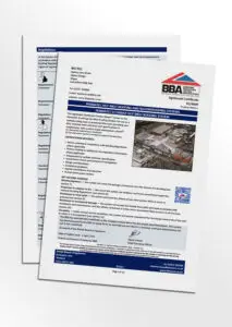 Mock-up of the IKO Permatec BBA Certificate