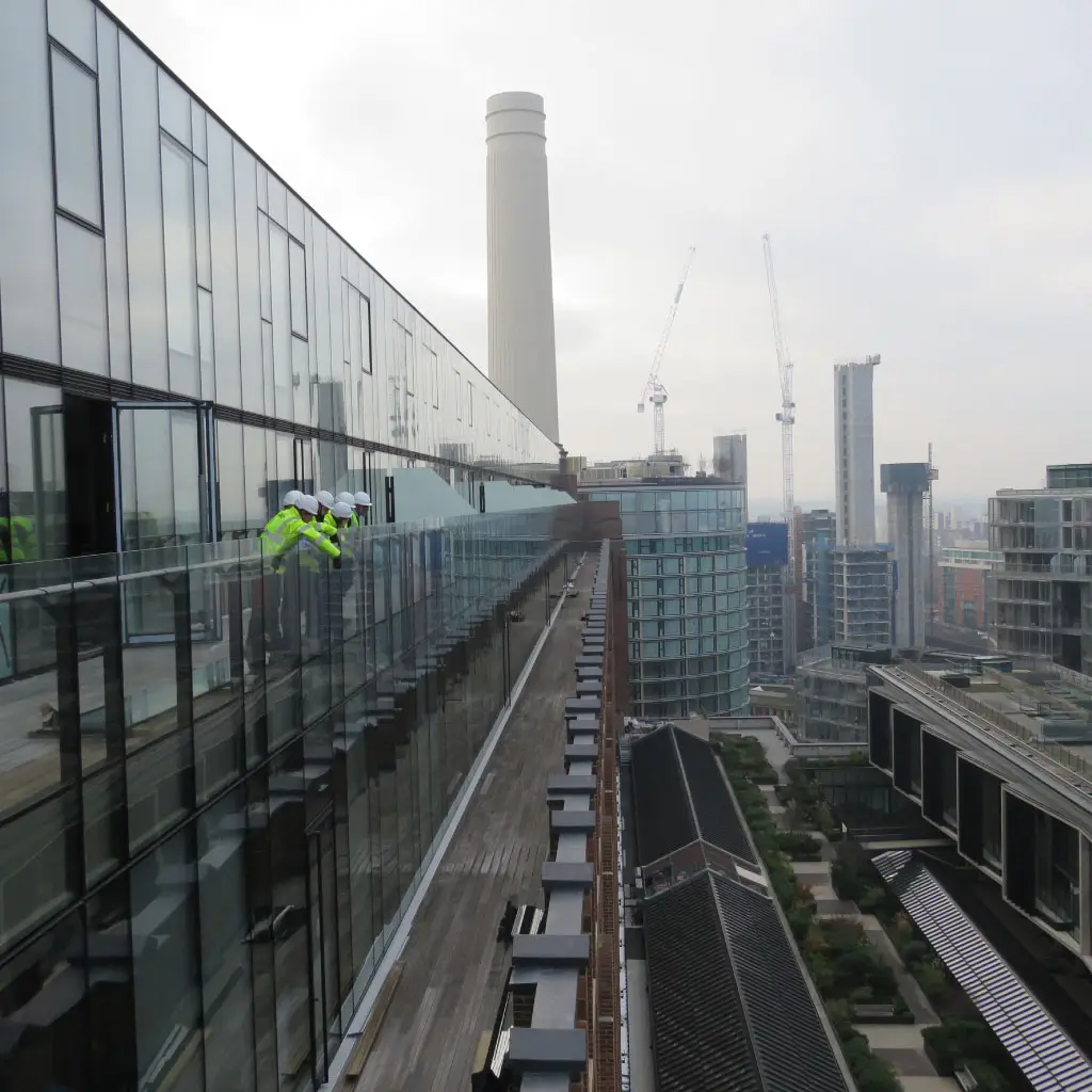 Photograph of one of the new Battersea Power Station podium systems