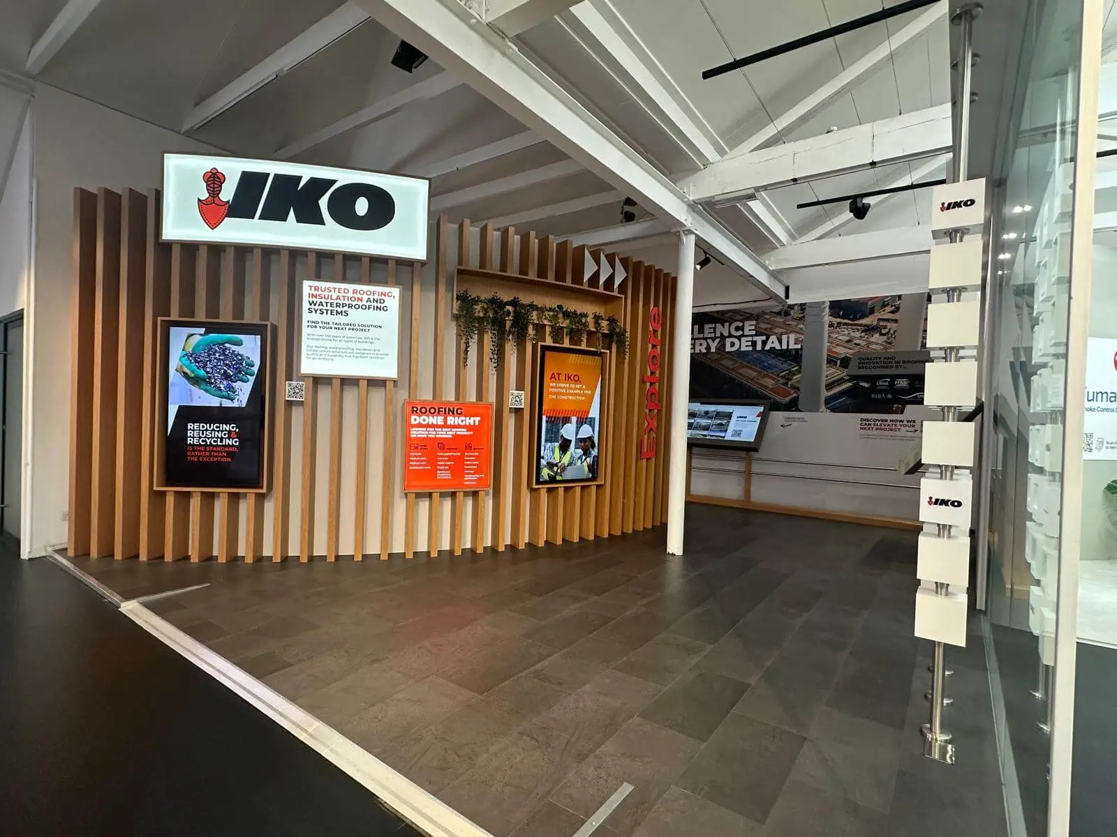 Photo of the IKO PLC (UK) dedicated area at The Building Centre in London