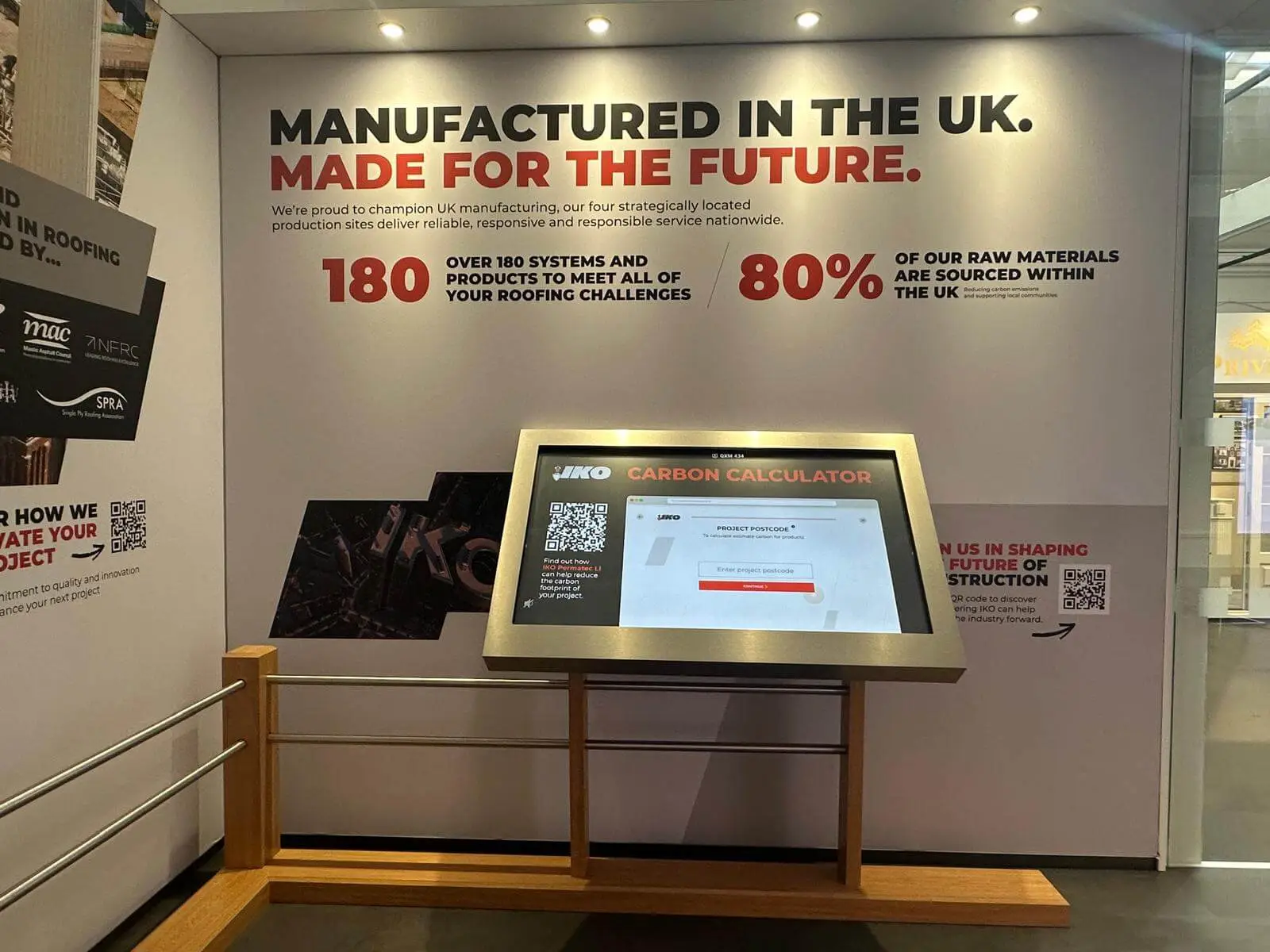 Photo of the IKO PLC (UK) dedicated area at The Building Centre in London