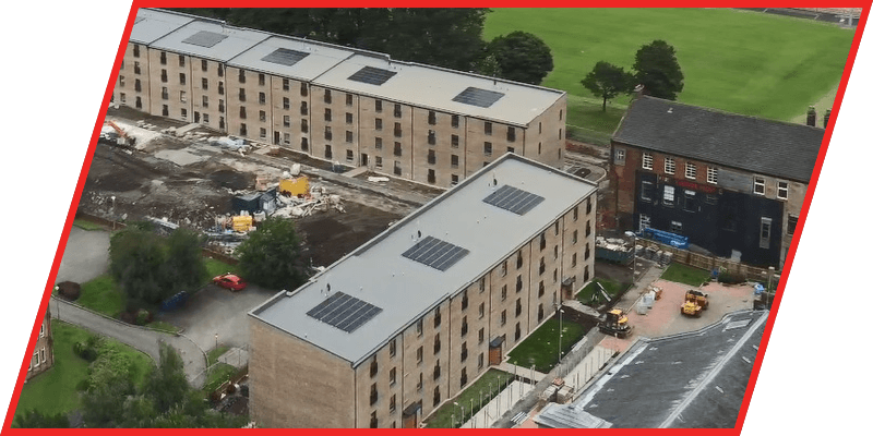 Photo of a new build sector residential roofing system