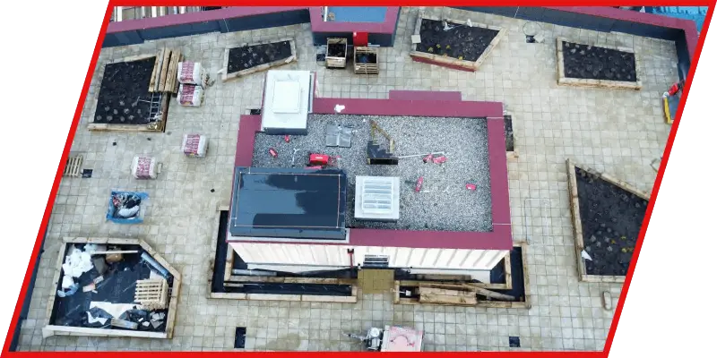 Photo of a new build sector residential roofing system