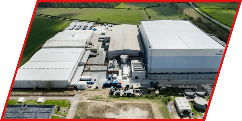 Photo of a warehousing and distribution industrial roofing system