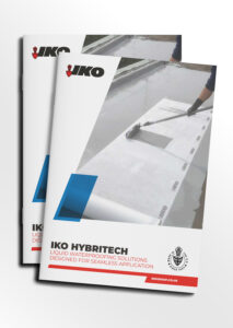 Mock-up of the IKO hybritech Liquid Applied Waterproofing Brochure front cover