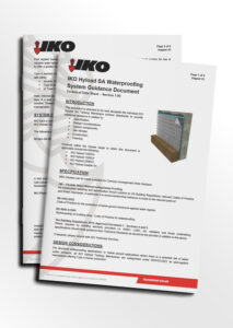 Mock-up of the IKO Hyload SA Waterproofing System Guidance Document front cover