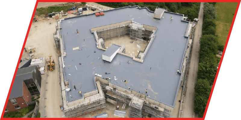 Aerial view photograph of Roofing Systems for Healthcare Facilities