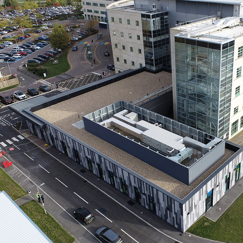 Business sectors and industries - photo displaying a healthcare sector roofing system