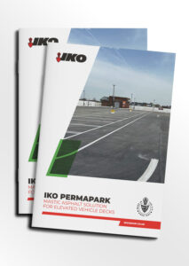 Mock-up of the IKO Permapark Brochure front cover