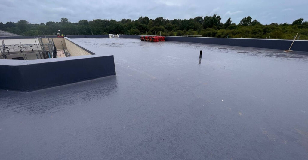 Aerial photo of roofing for healthcare buildings