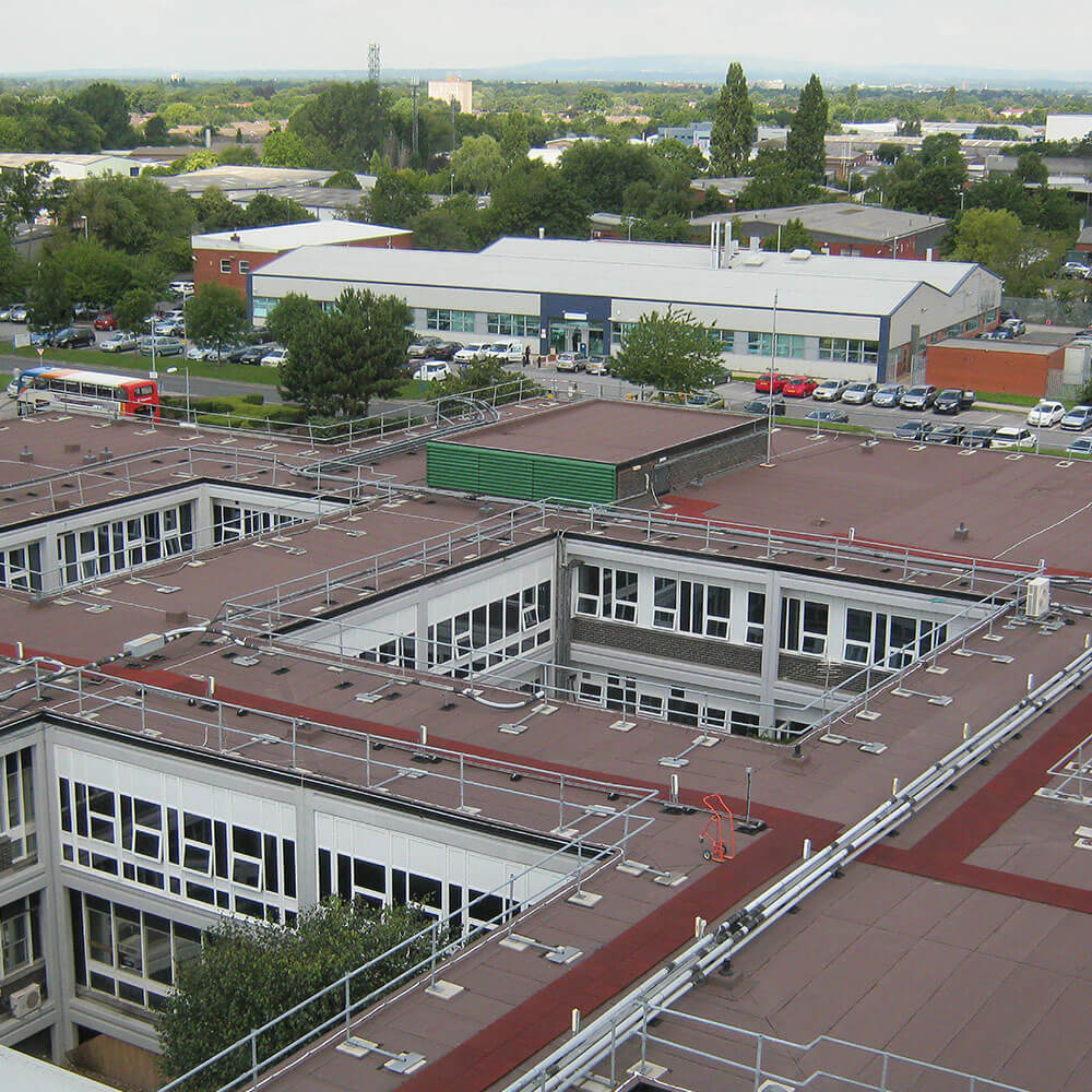 Aerial view photograph of Roofing Systems for Healthcare Facilities