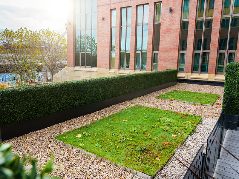 Photo of a completed IKO Permatec LI sustainable hot melt waterproofing system at Dakota Hotel, Newcastle