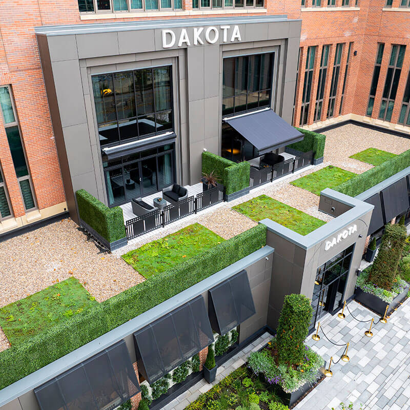 Photo of a completed IKO Permatec LI sustainable hot melt waterproofing system at Dakota Hotel, Newcastle