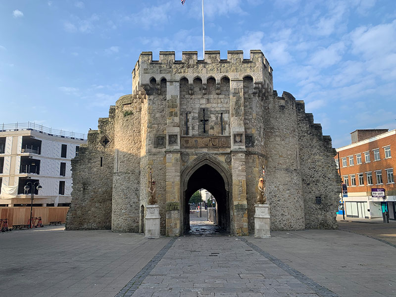Photo of the front of The Bargate in Southampton