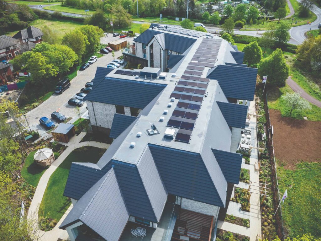 Single ply roofing installation on a 75-bedroom residential care home development