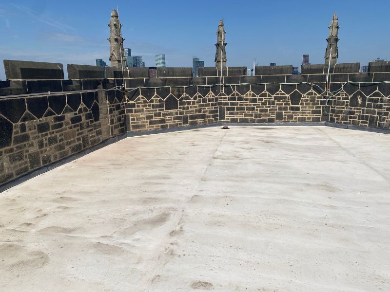 Holy Name Church, Manchester, roof refurbishment using the IKO Permaphalt mastic asphalt roofing system